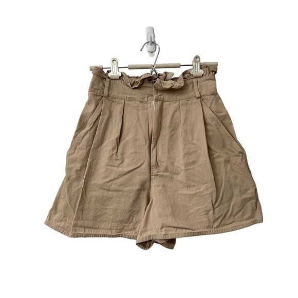 Hunter Bell New York Tan Paperbag High Waisted Shorts Size XSmall